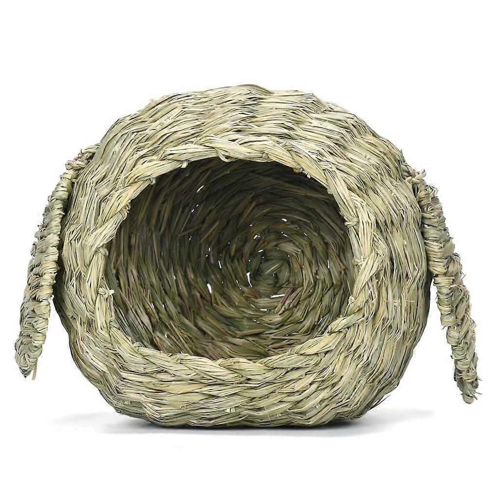 Rabbit Grass House Natural Hand Woven Foldable Play Bed Hideaway Hut Toy for Rabbits and Hamsters, Eco-Friendly Material