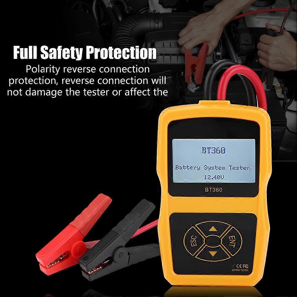 12V BT-360 Automotive Load Battery System Tester Digital Analyzer Cell Test Tool Multi language
