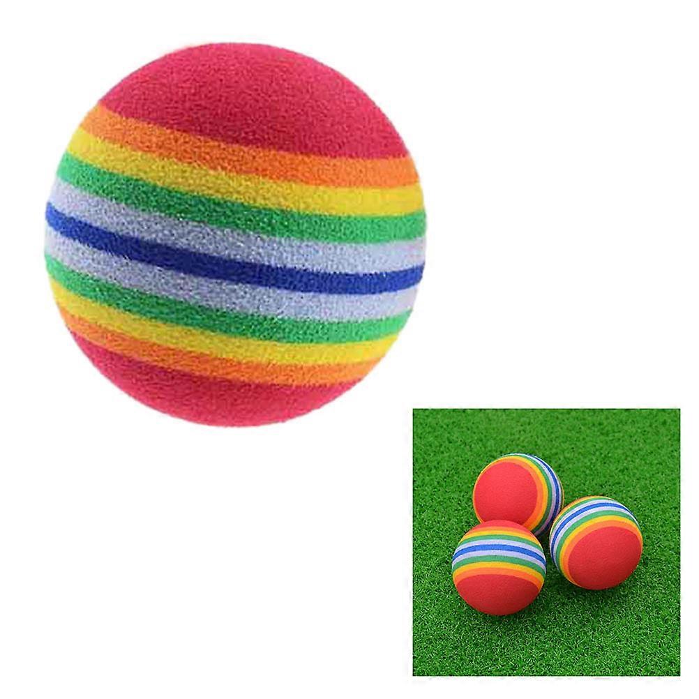 Rainbow EVA Training Ball for Golf Practice Soft Lightweight Flexible 42mm