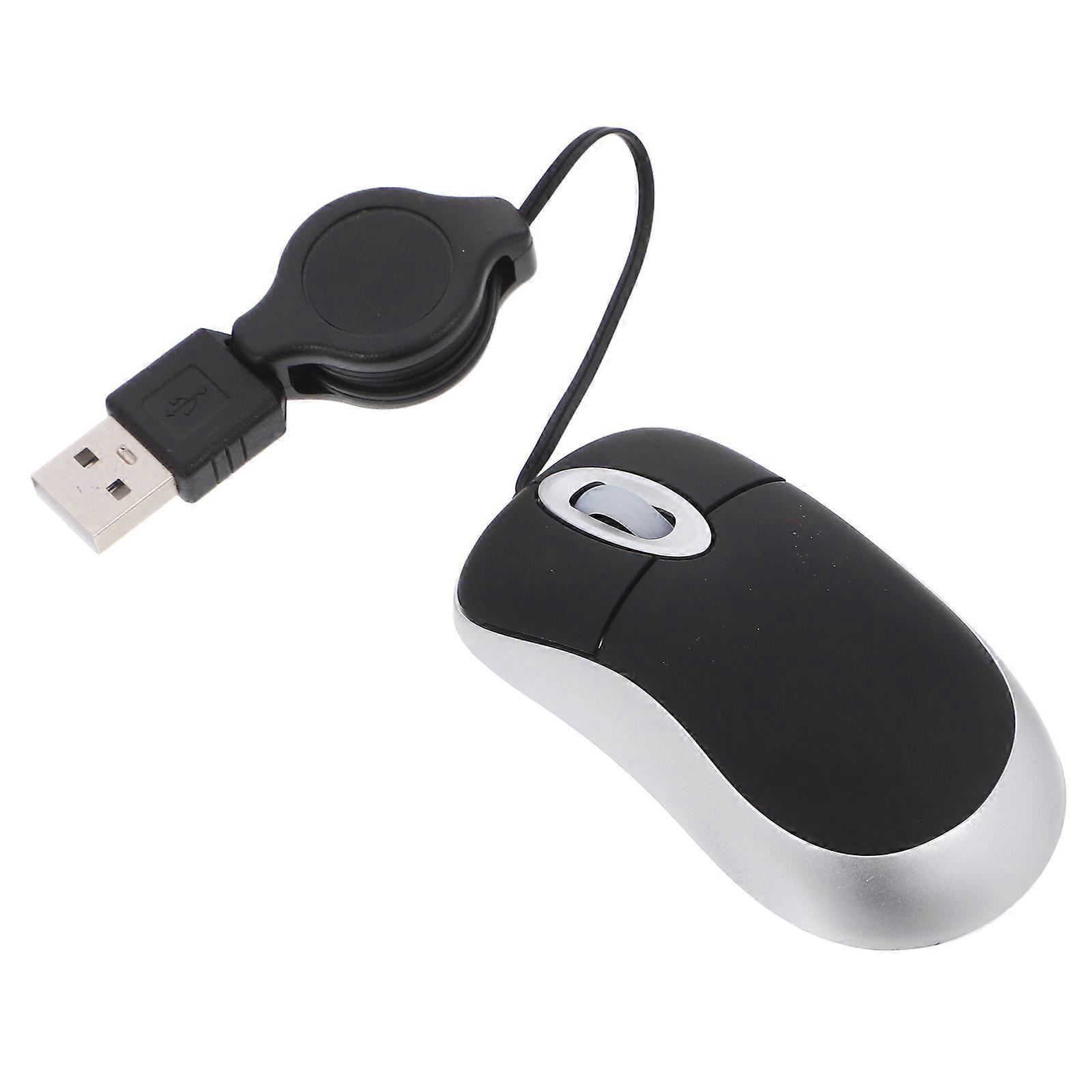 Cute Portable Mouse Lightweight Usb Streamlined Design For Left and Right Handed Users 1Pack