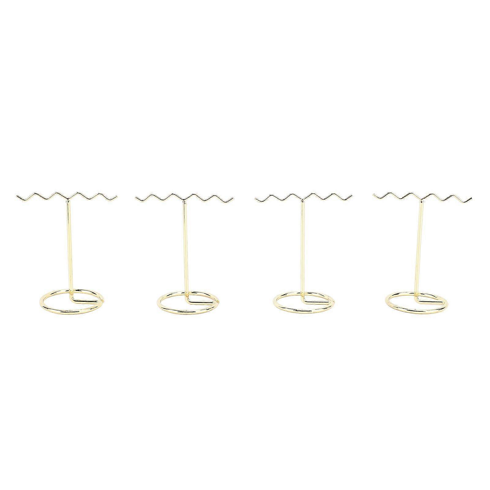 2025 Latest Model  4pcs Earring Display Stand Electroplate Iron Earring