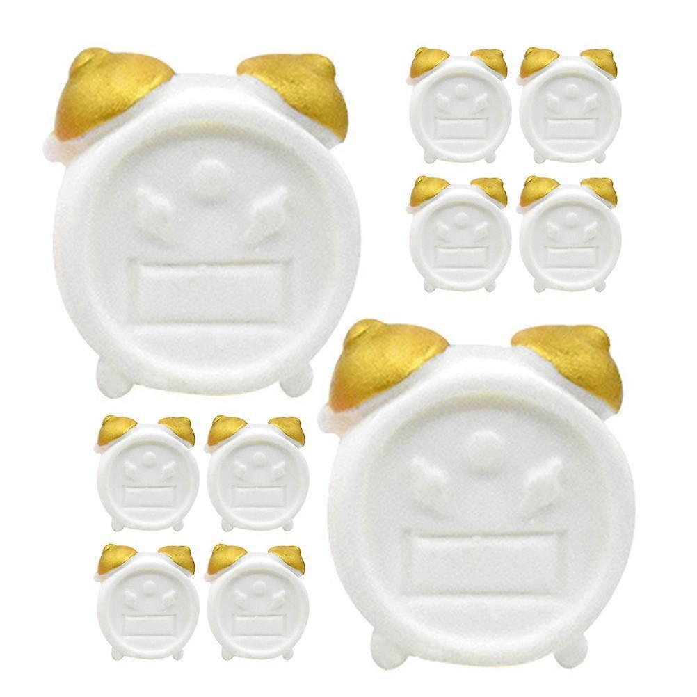 Alarm Model Resin Material Time Display Function Mini House Supplies Realistic Tiny Alarm 10Pcs