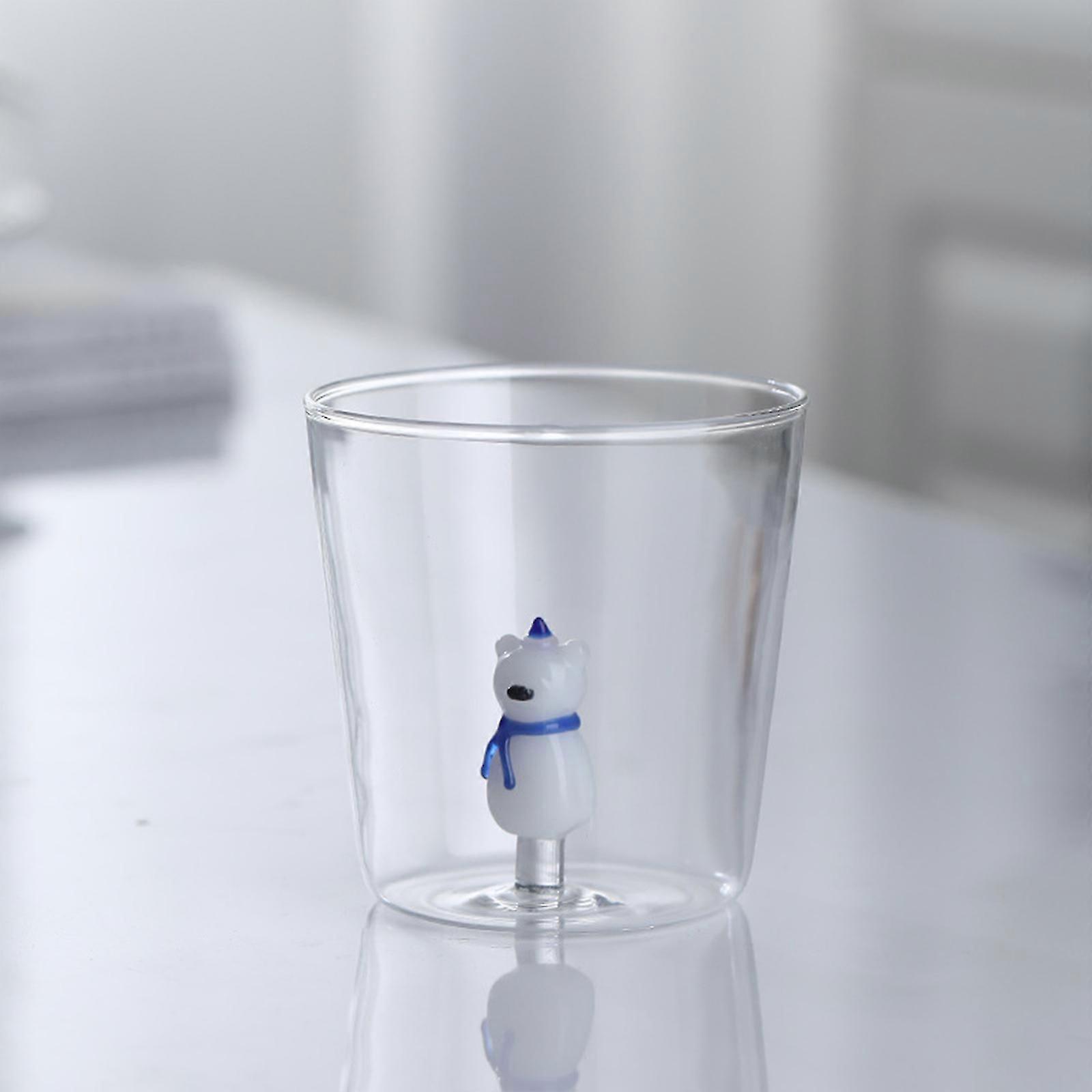 3Dクリスタルガラスカップ、透明3Dパターンガラスカップ、ミルクチョコレートバー飲料アイスコーヒーカップジュースドリンクウェア