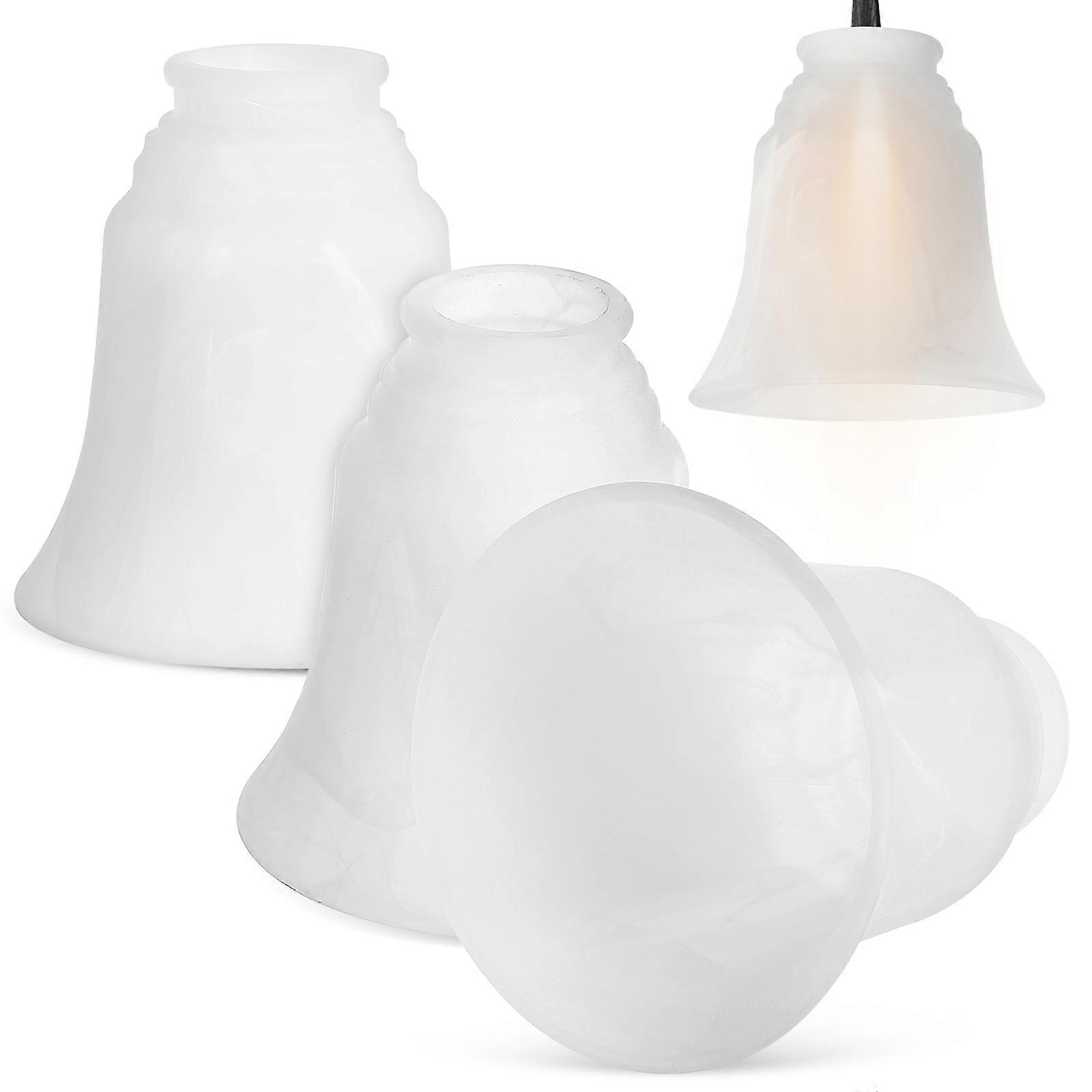 Ceiling Light Shade Cover Glass Lampshade Replacement Elegant Style Wall Sconce Shade 14.00X13.00X13.00CM Light Diffusion 4Pcs