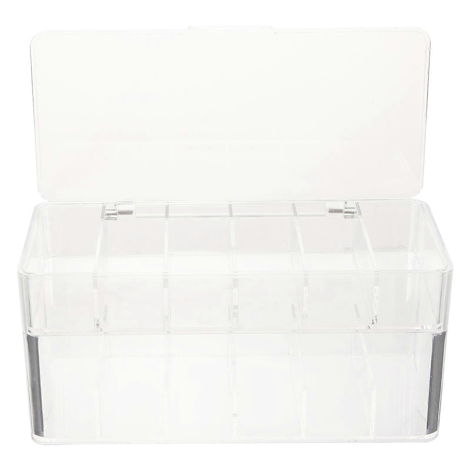 Divided Storage Organizer Cable Management Box For Travel Transparent 21x10cm Cable Organization 1Pack