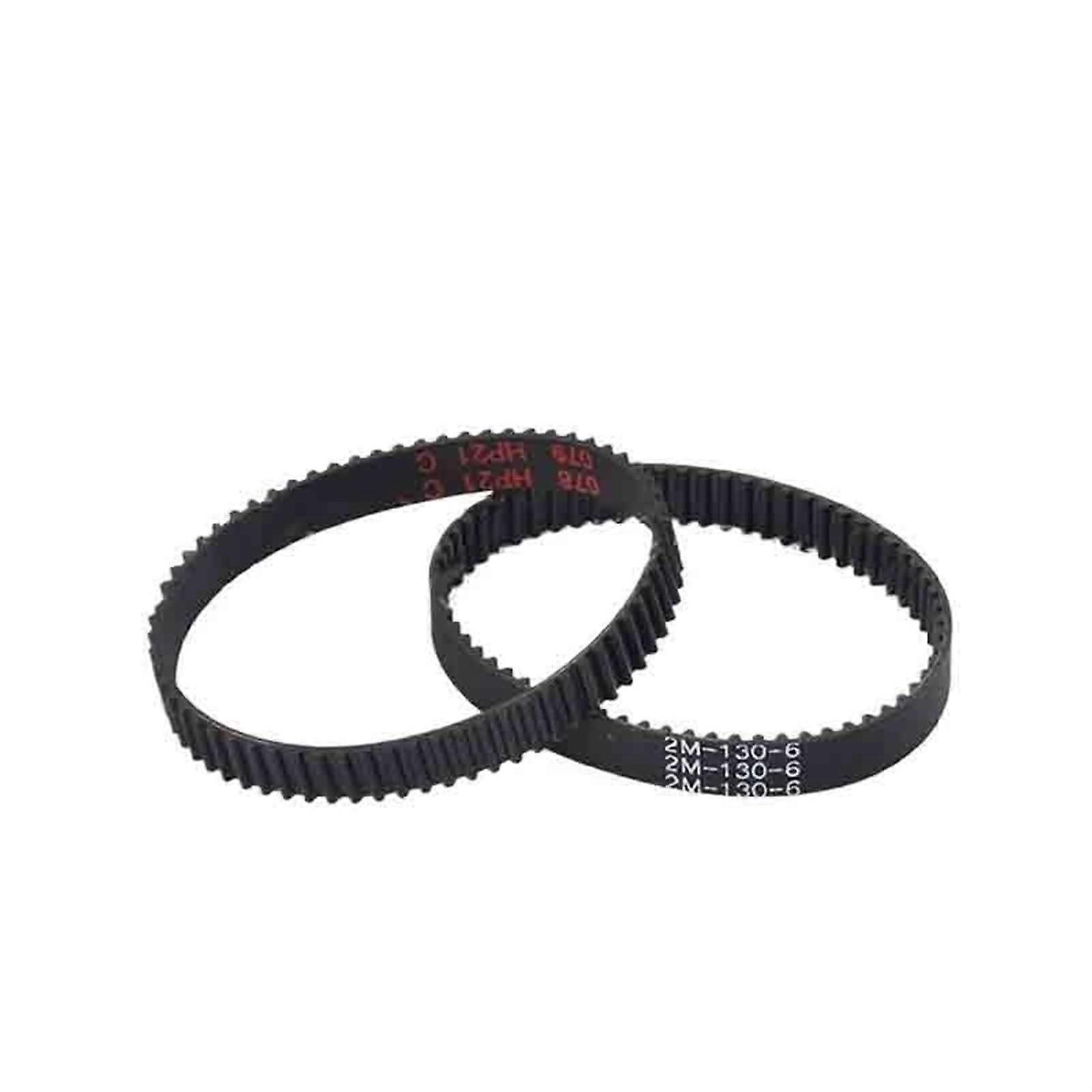 2 x 2 m 2 g synchronous timing belt made of rubber with closed pitch, length 130, width 6 mm, teeth 65, loop timing belt.