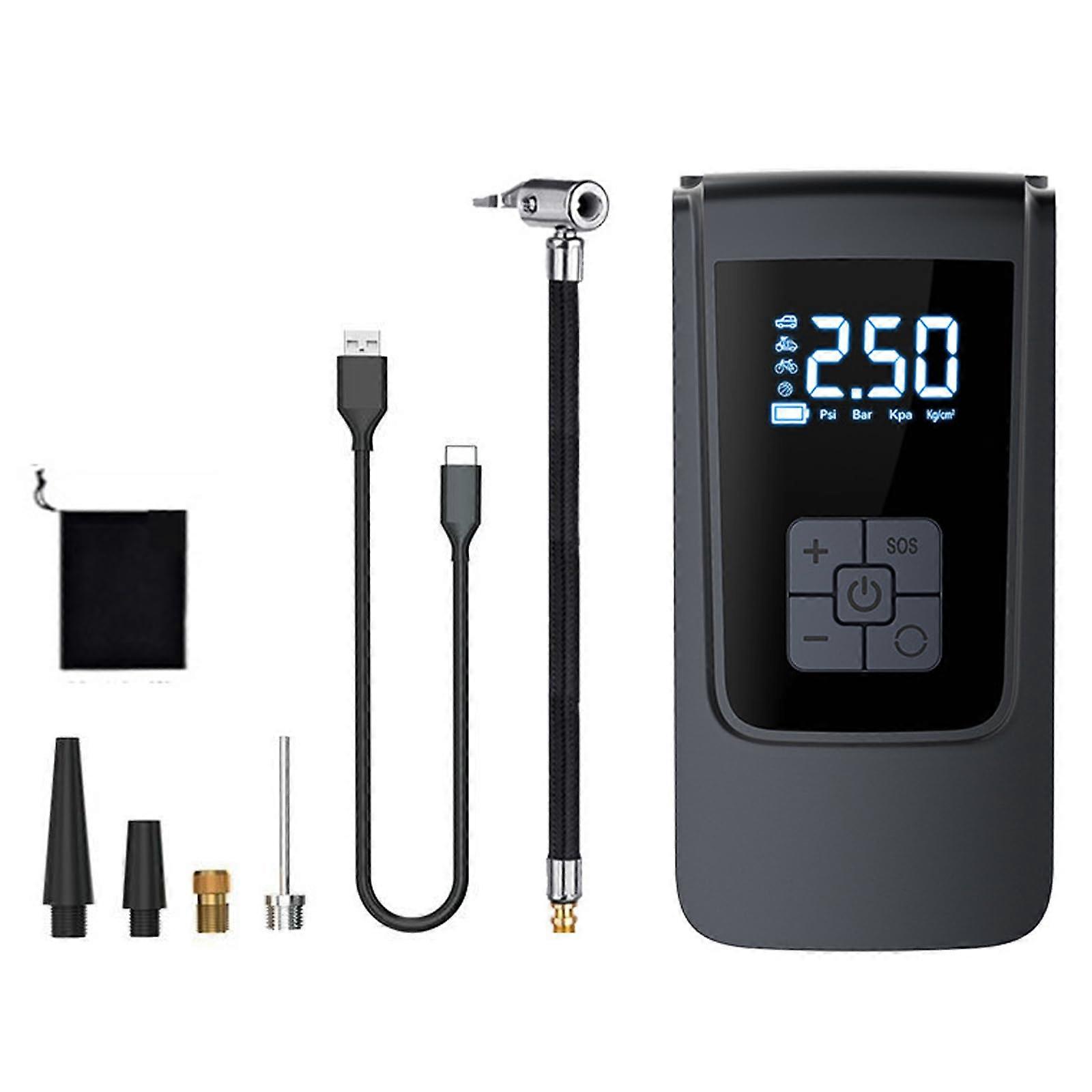 Digital Tire Inflator Portable Car Air Compressor Pump with Flashlight Function Tire Inflator Ref: 1902