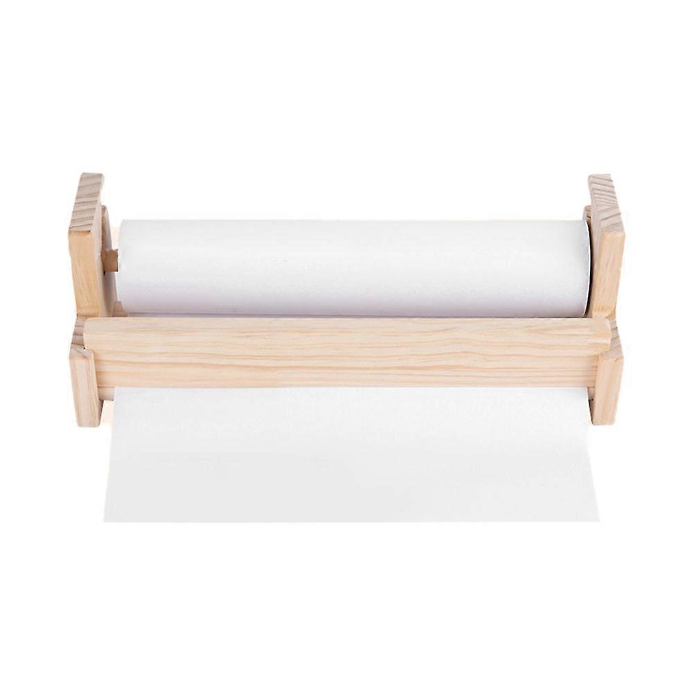 Kids Drawing Easel Paper Roll Easel Khaki Rectangular Simple Design Artists Painting 1 Set