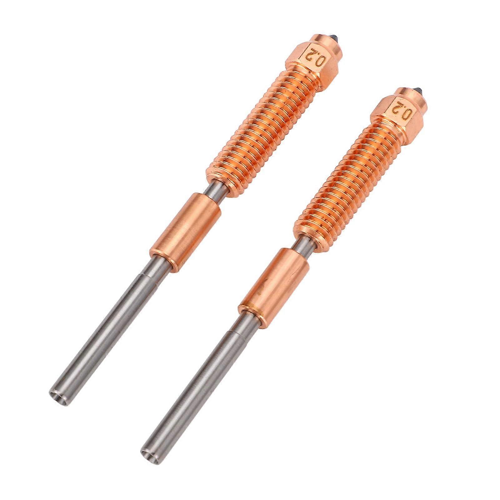 2pcs Quick Replacement Nozzle Kit for K1C 3D Printer - 0.2mm Quick Separation Nozzles with Heat Insulation Device