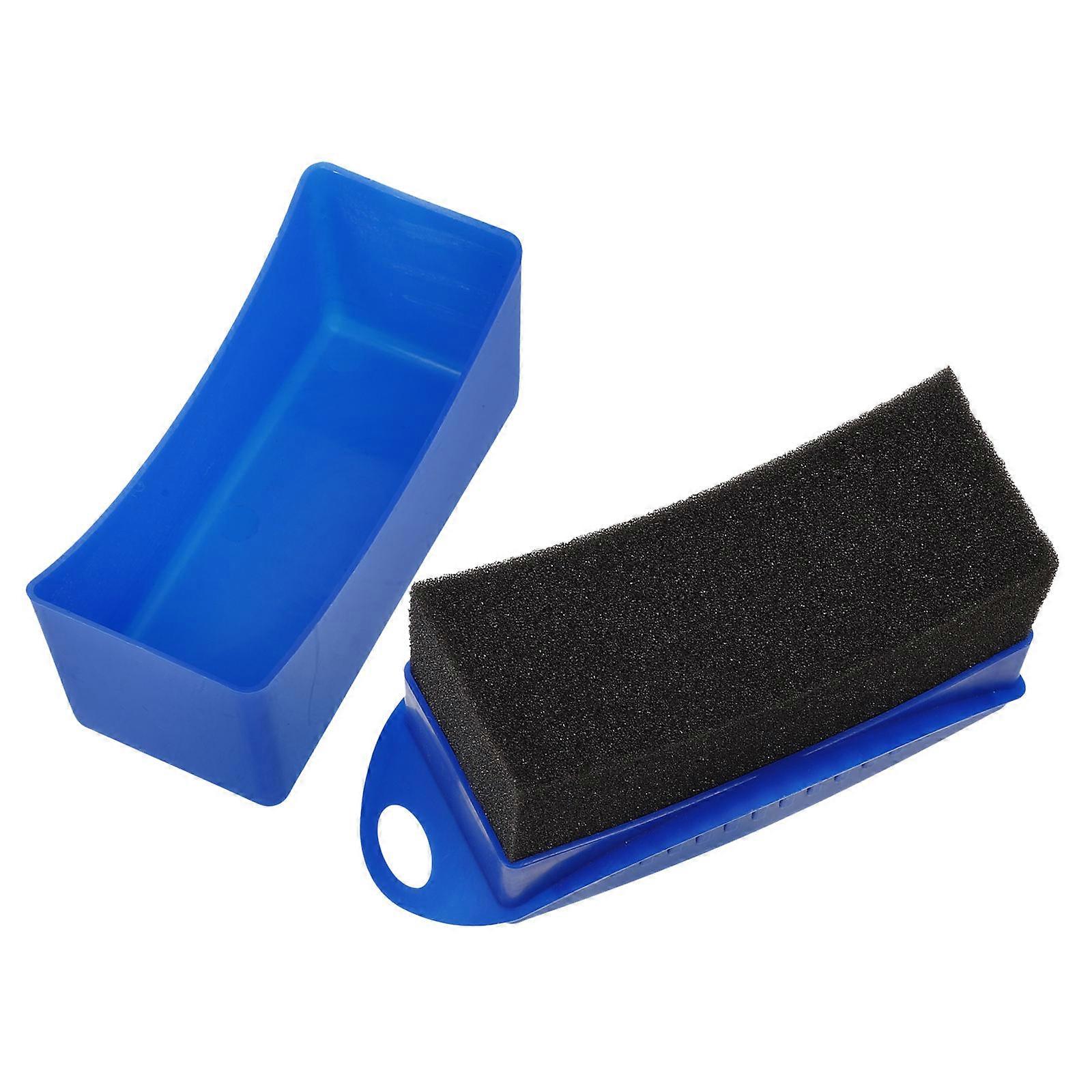 Tire Dressing Applicator Pad Plastic Sponge Car Owners Car Maintenance Curved Shape Cover Design 4.7×2.8×2.1in Cleaning 1Pack