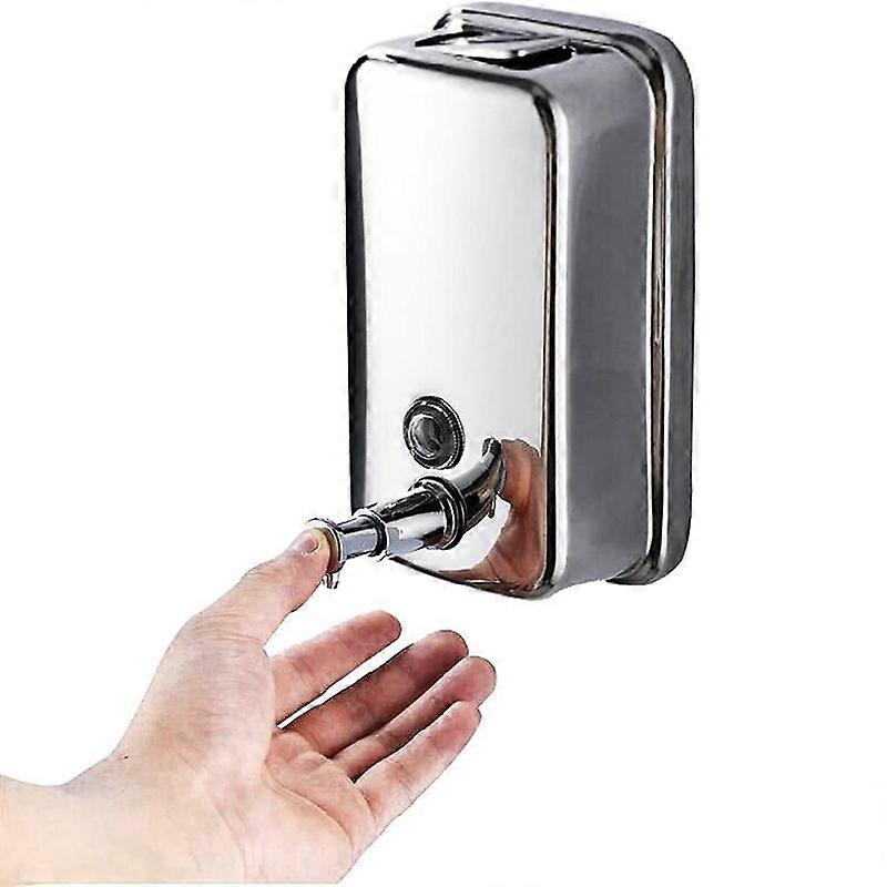 HG 500Ml Distributeur de savon manuel mural en acier inoxydable