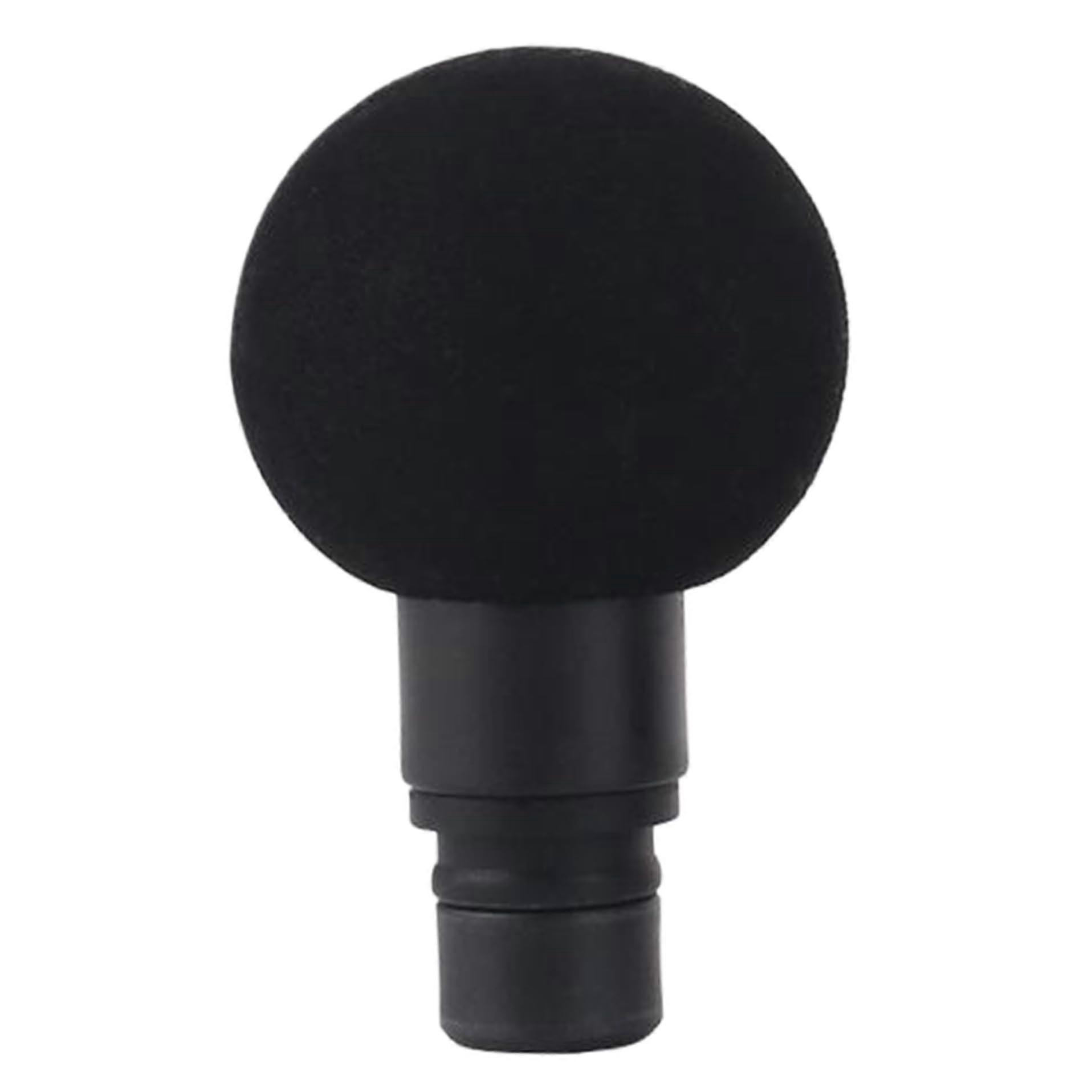Massage Gun Attachments - Round Shaped Replacement Heads for Muscle Relief, ABS & PP, Black, Compatible with Most Models