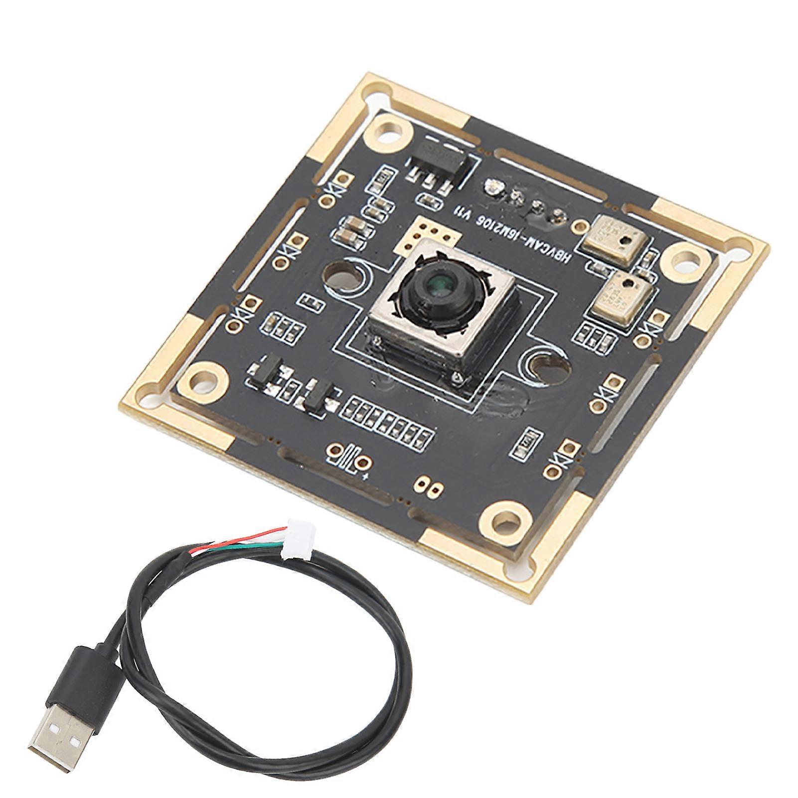 16MP Camera Module USB Autofocus No Distortion Camera Board with Dual Digital Silicon Microphone