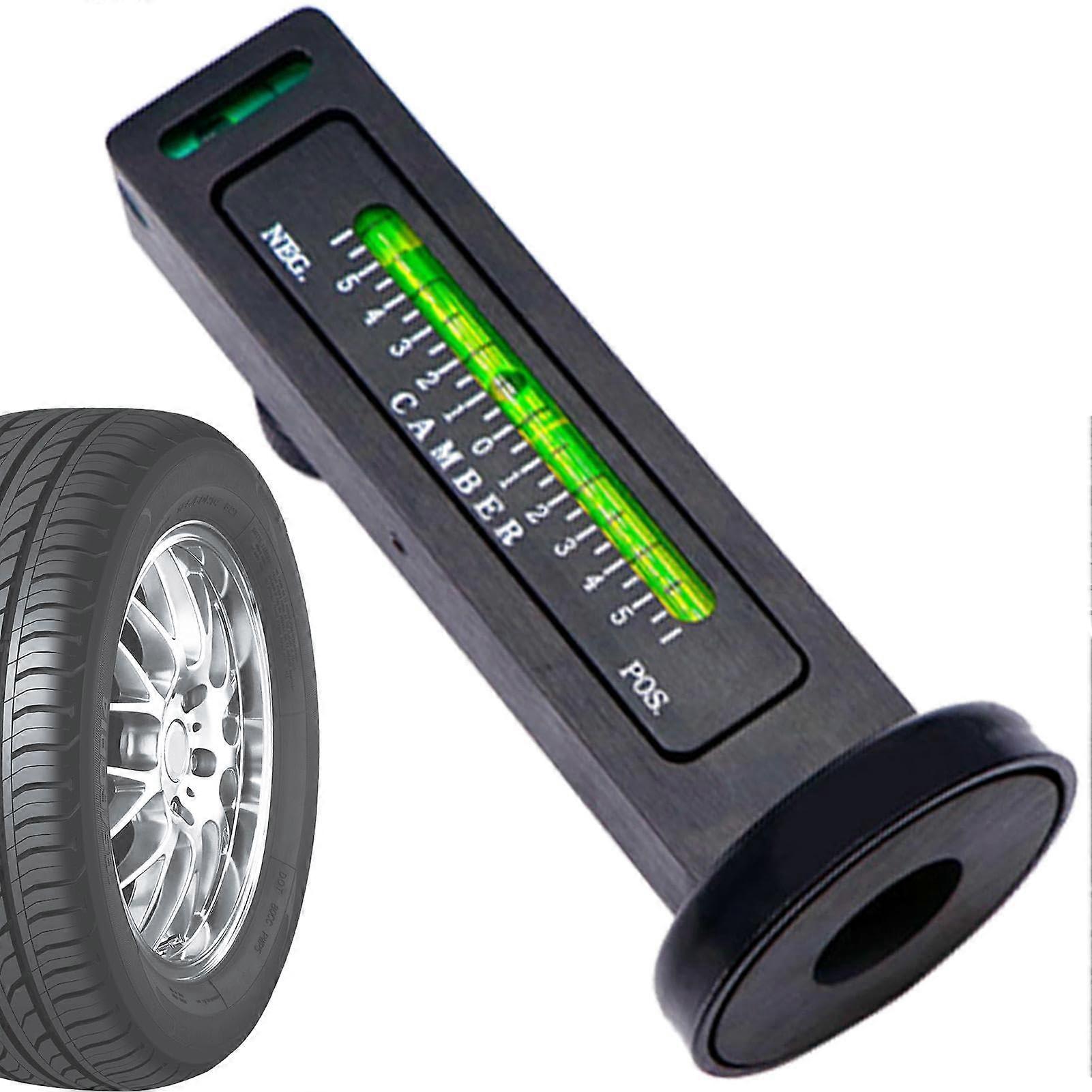 Camber Alignment Tool  Wheel Alignment Gauge, Adjustable Stainless Steel Protractor for Accurate Fall Adjustment Black