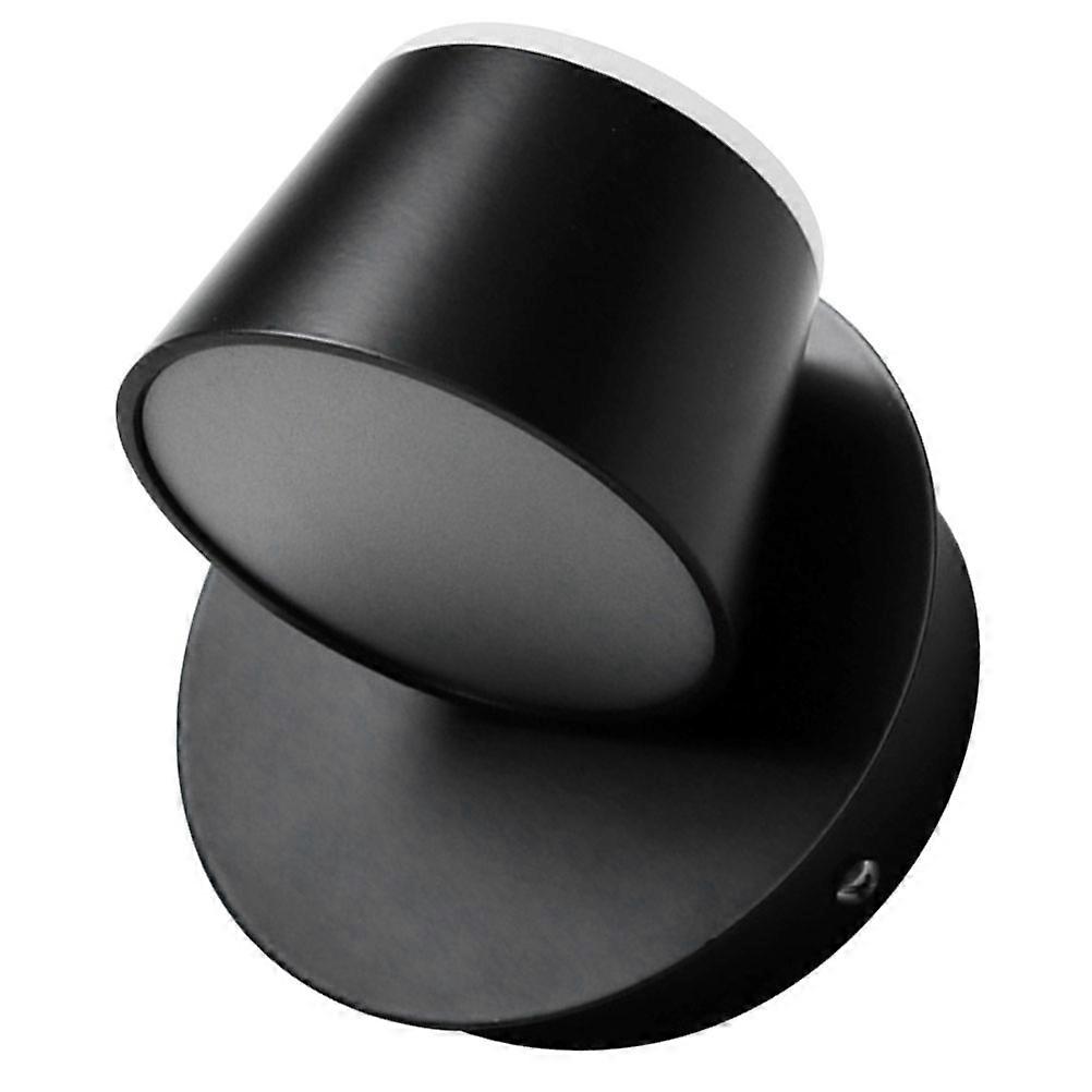 Led Wall Mount Light Indoor Wall Lamp Balcony Lighting Bedroom Wall Light Black Warm Light 12x8cm Rotatable Head 1Set