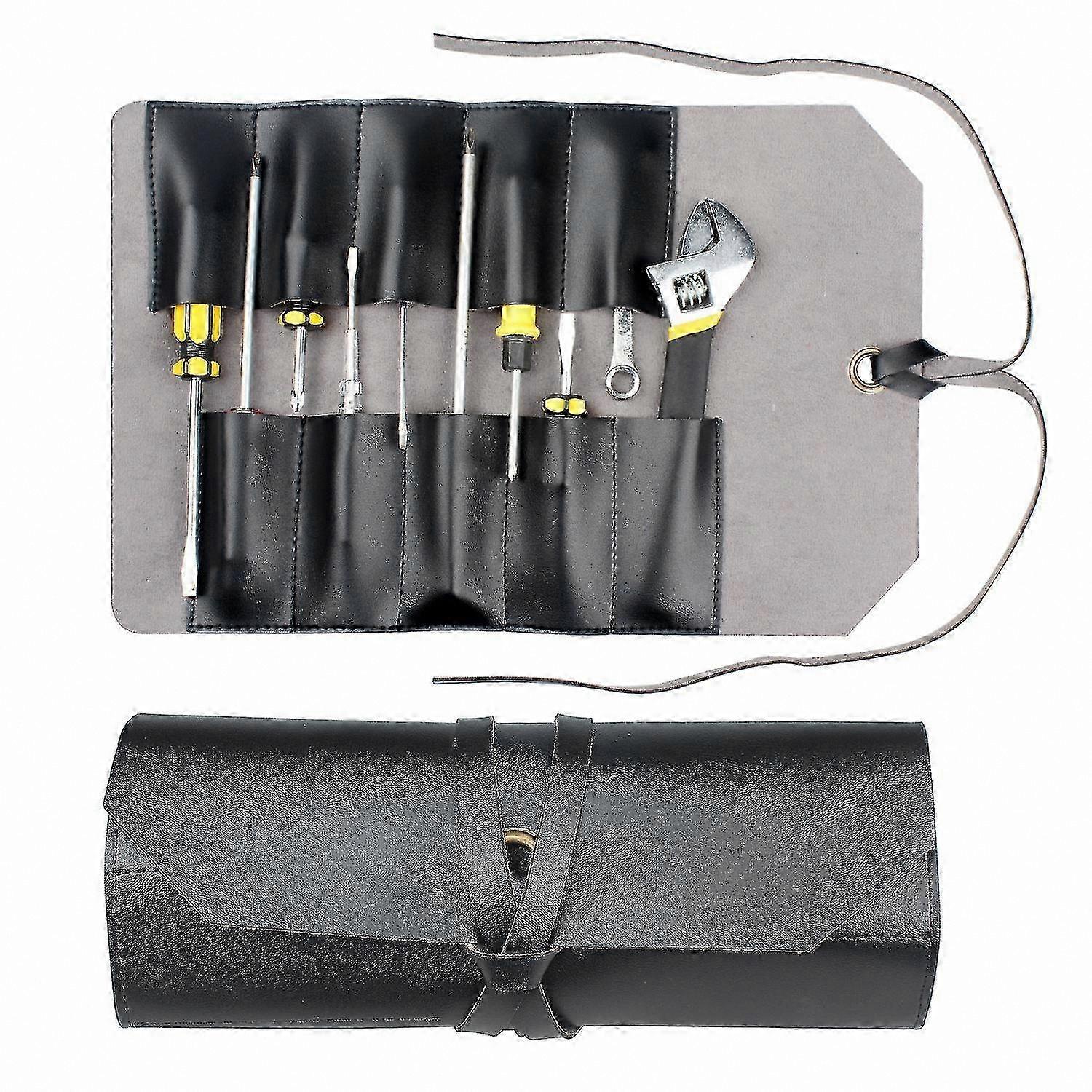 Compact Leather Tool Bag for Home Appliance Repair and Maintenance Hardware Storage Solution