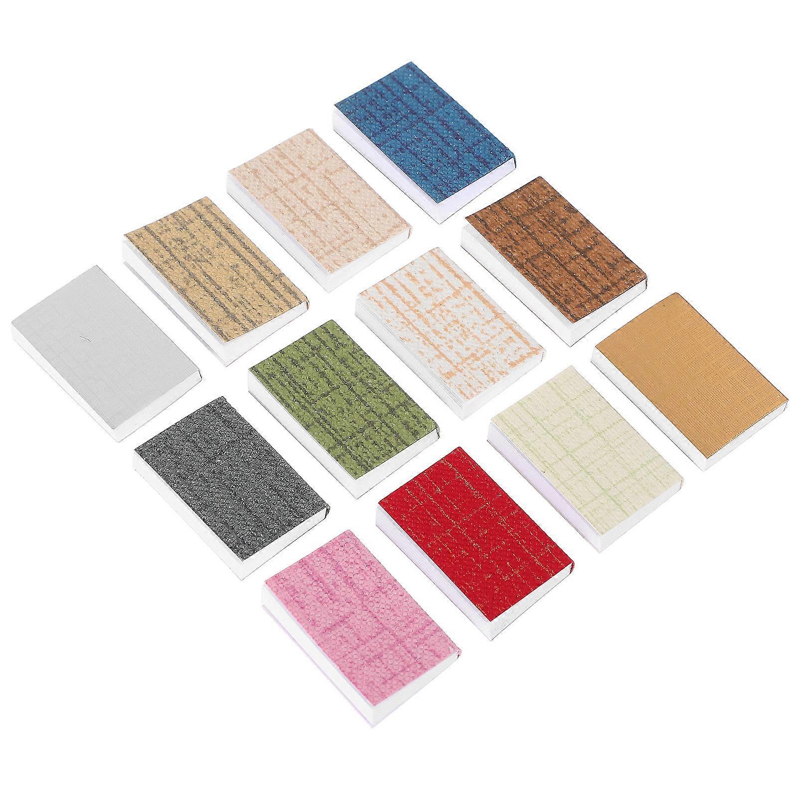 Miniature Books Design Dollhouse Accessories Assorted Color 2.50X1.70X1.70CM Scene Props Diy Crafts 12Pcs