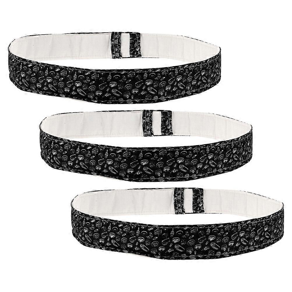 Black Cloth Cake Bands for Even Baking and Dishwasher Safe Ideal for Kitchen Use 3pcs