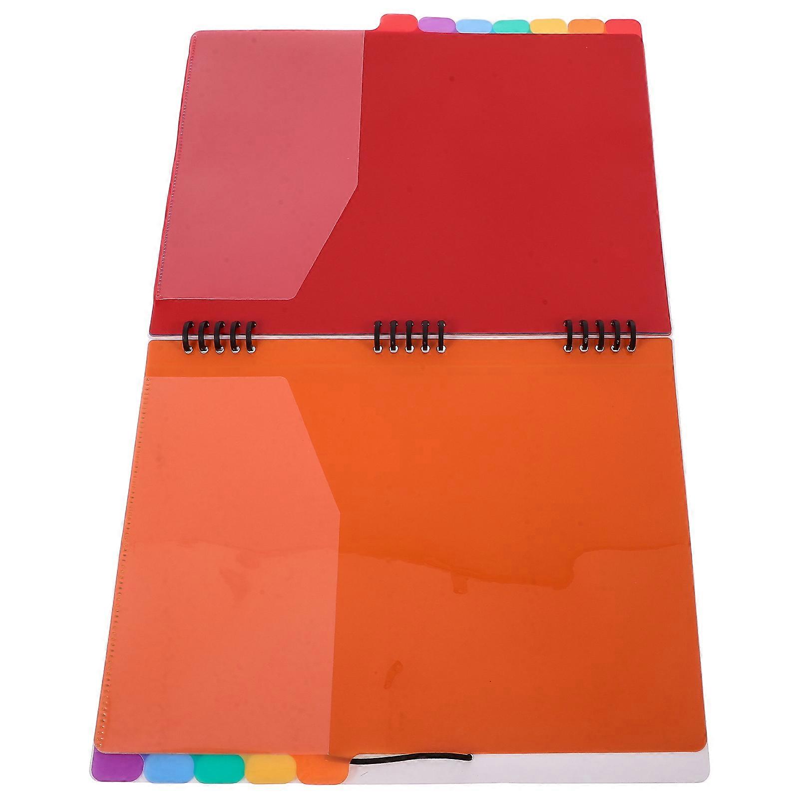 Optimized Title:  
Document Organizer File Folder with Colored Binder Dividers and Tabs, Portable Lightweight PP Presentation Folder for Office,