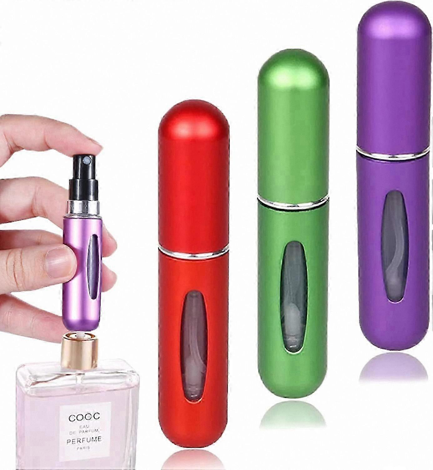 Portable Perfume Spray Set, 3-Pack Refillable Atomizer Bottles for Travel