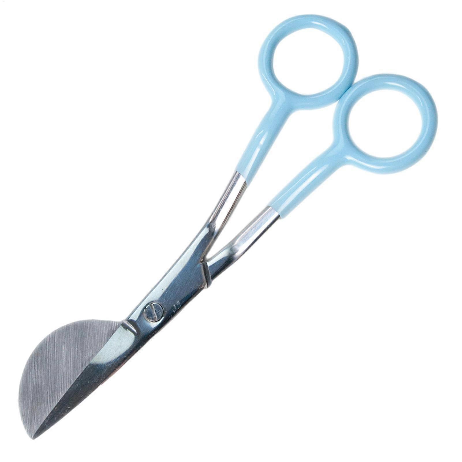 Duckbill Applique Scissors Angled Edge Stainless Steel Curved Offset Scissors