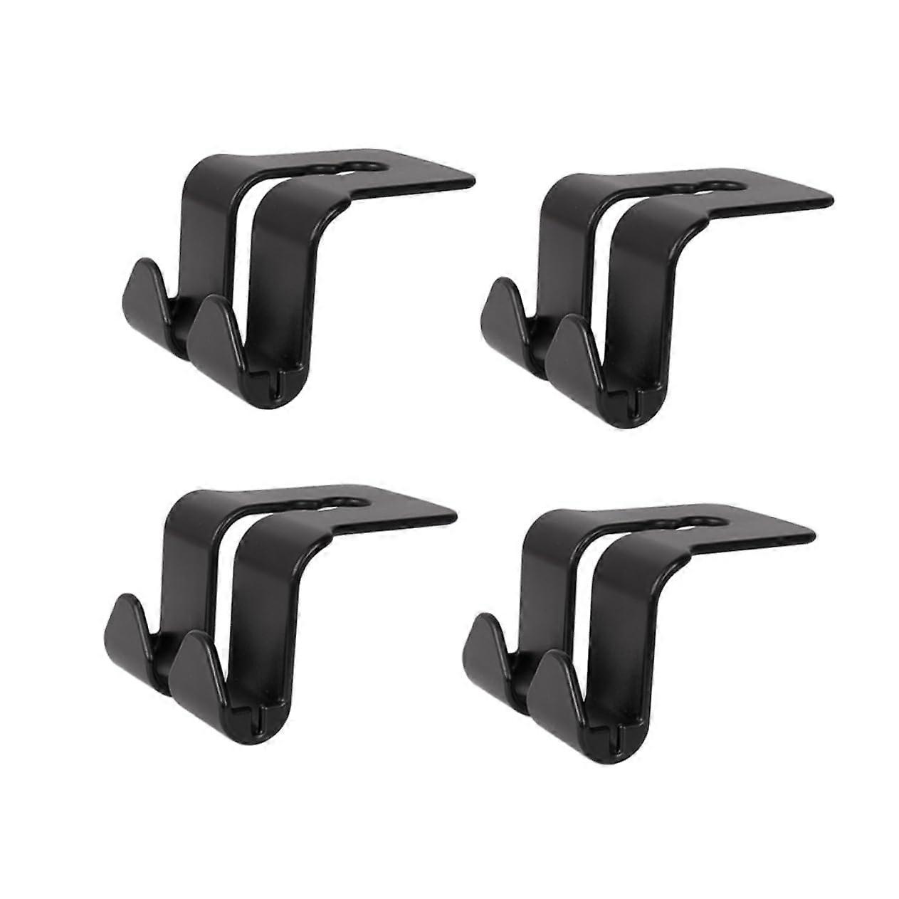 4 Pieces Multifunctional Car Hooks for Headrest, Double Hooks for Storing Handbags, Shopping Bags, and More in Vehicle Interior.
