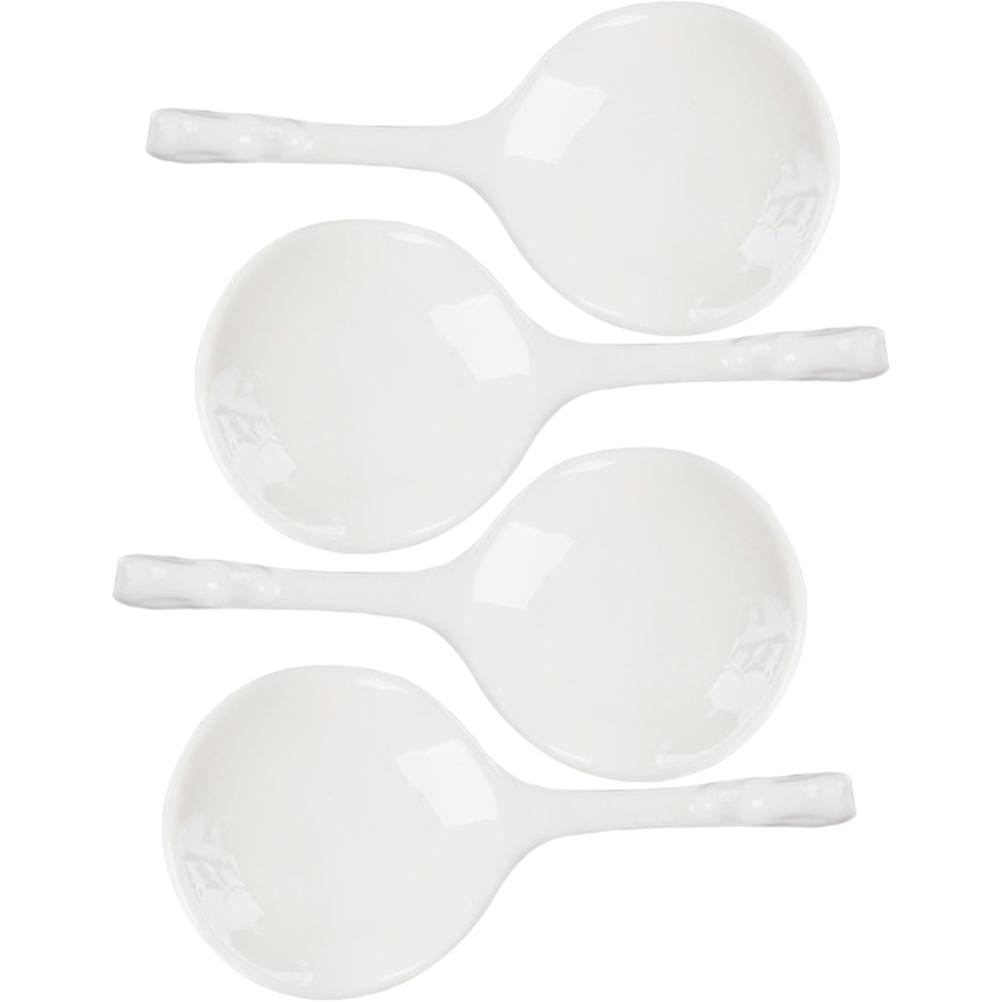 4pcs Ceramic Chopstick Holders & Utensil Rests, Elegant Spoon Fork Rest Set for Home Dining & Decor, Skid Resistant Design