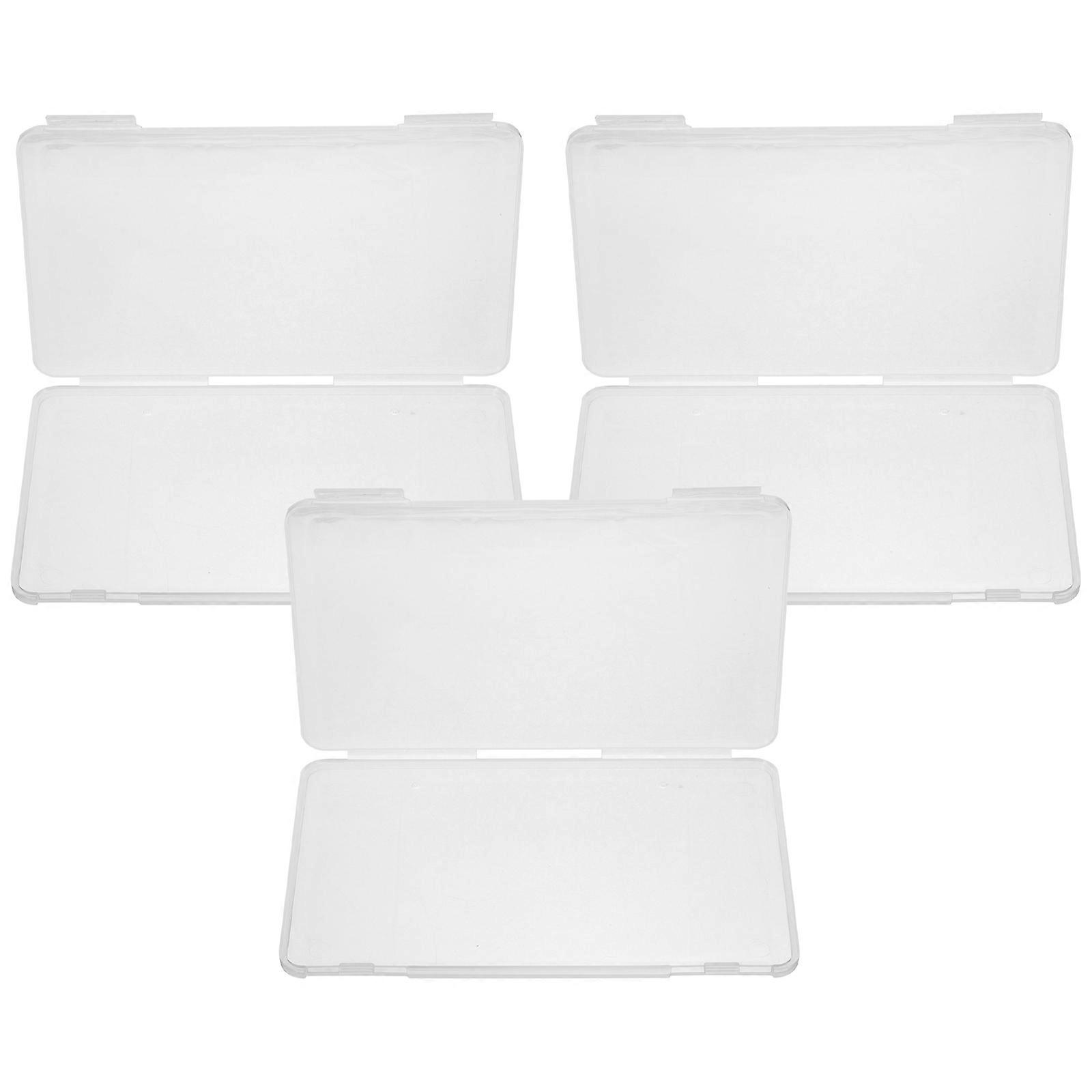 Portable Card Organizer Box Made of PP Material for Storage 3Pcs