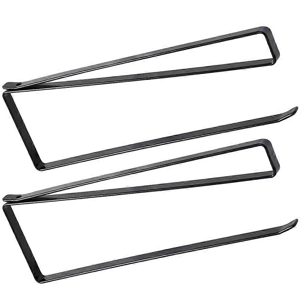 Under Cabinet Paper Holder Roll Paper Holder for Storage Use 2Pcs Black Iron
