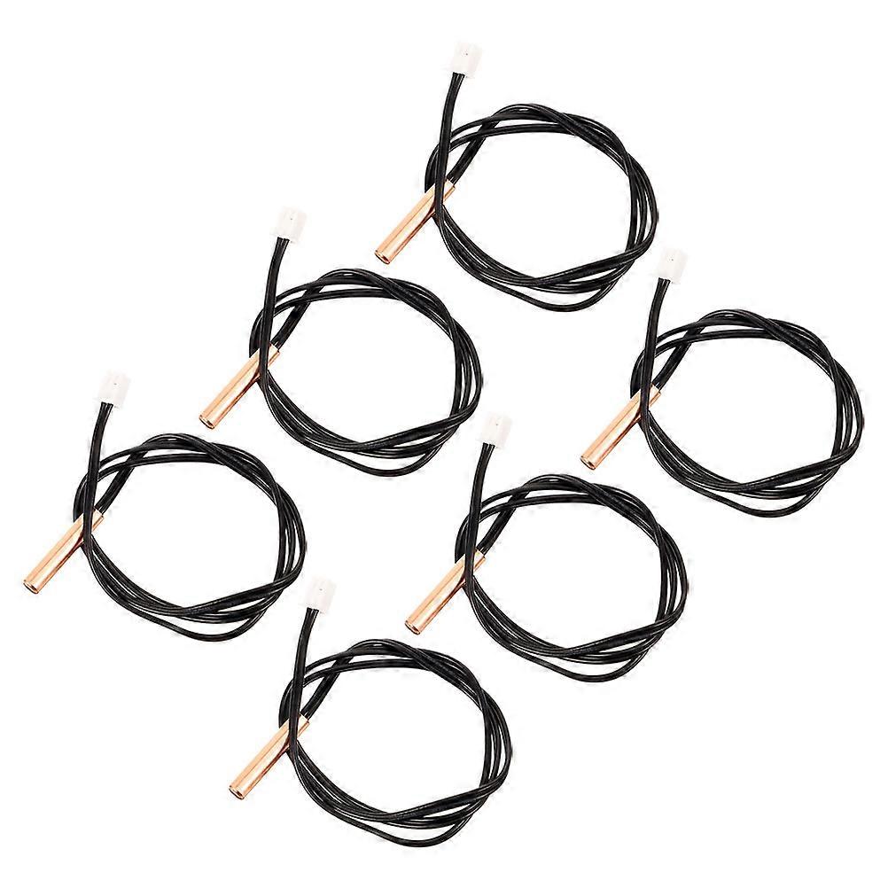 6pcs Copper Temperature Sensor for AC Maintenance – High Sensitivity Thermistor for Accurate HVAC Temperature Monitoring and Replacement