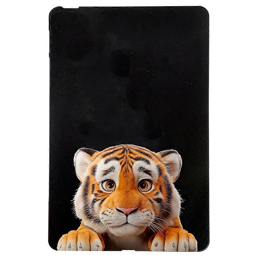 ل Amazon Kindle Paperwhite (2024) طباعة نمط العلبة غطاء واقي من مادة TPU اللوحي النحيف ليتل تايجر