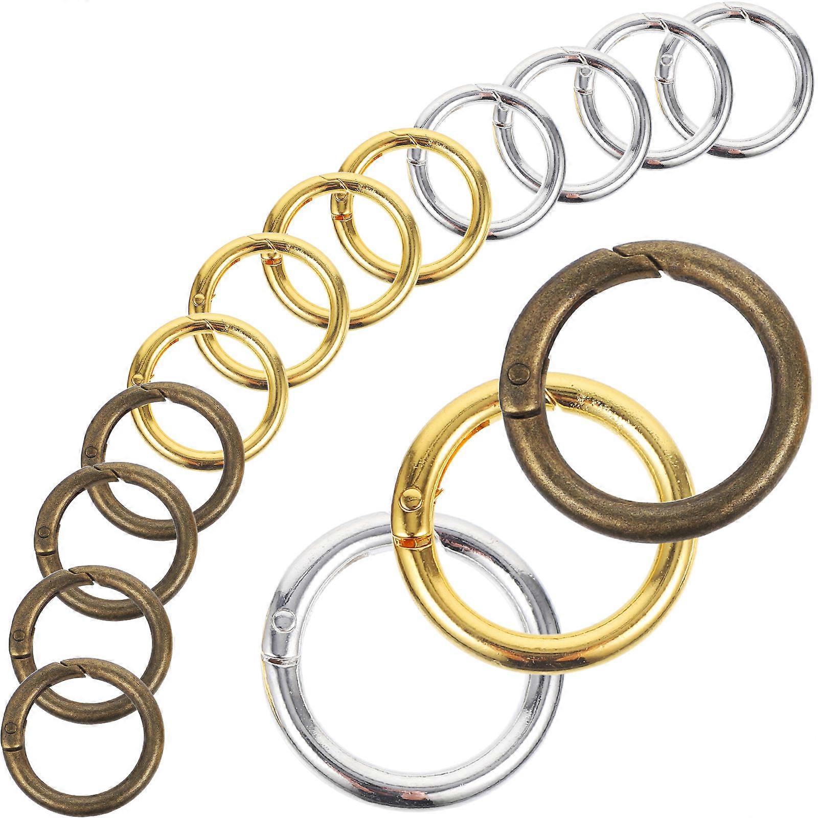 Colored Round Snap Buckles with Spring Ring Design for Garment 15 Pieces Assorted Color
