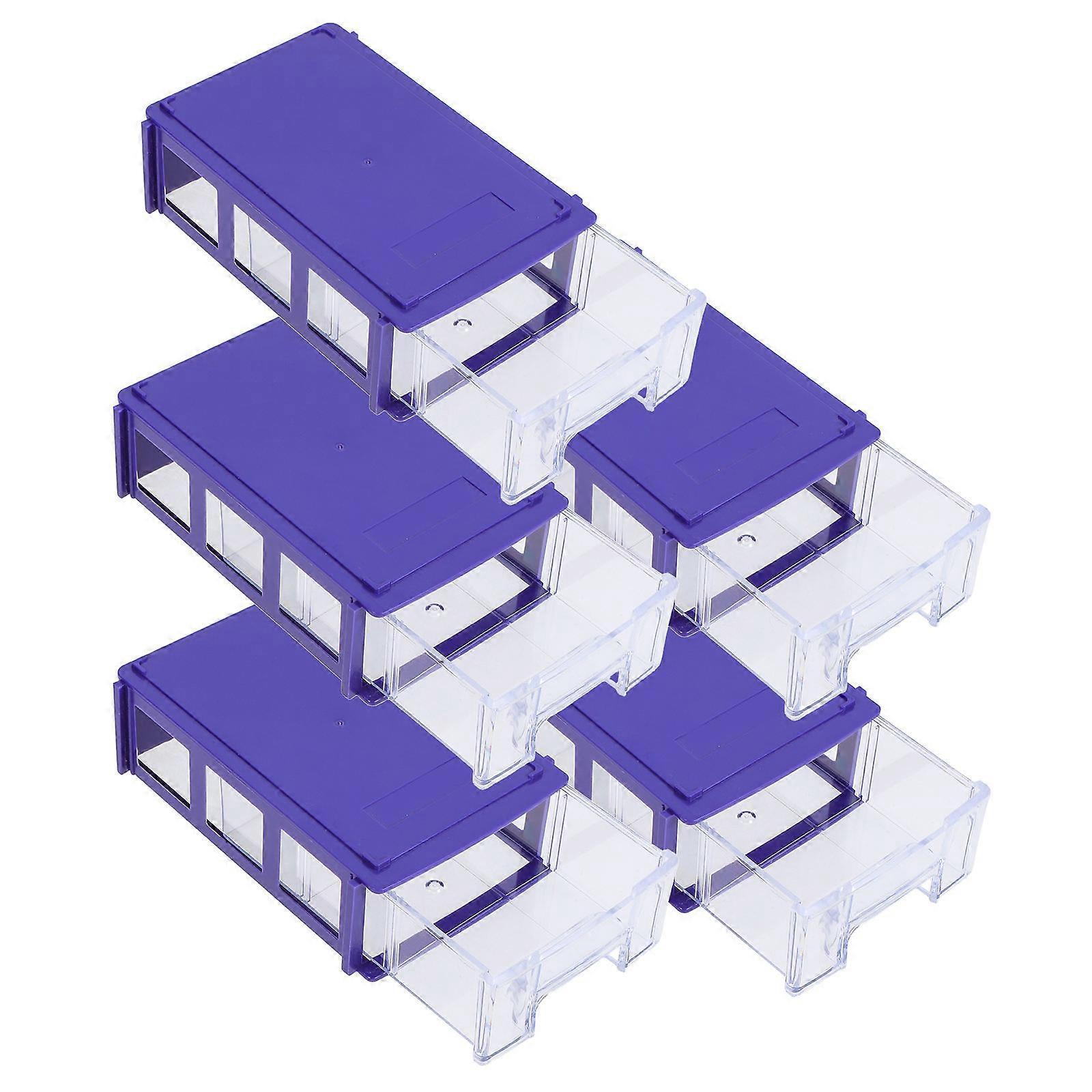 Plastic Toolbox Drawer Parts Organizer For Home Users Office Workers Factories Disassembly and Assembly 5Pcs