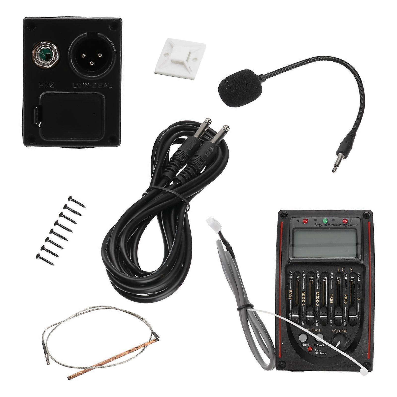 Acoustic Instrument Pickup System With Microphone Control And Battery Indicator For Performance 1 Set