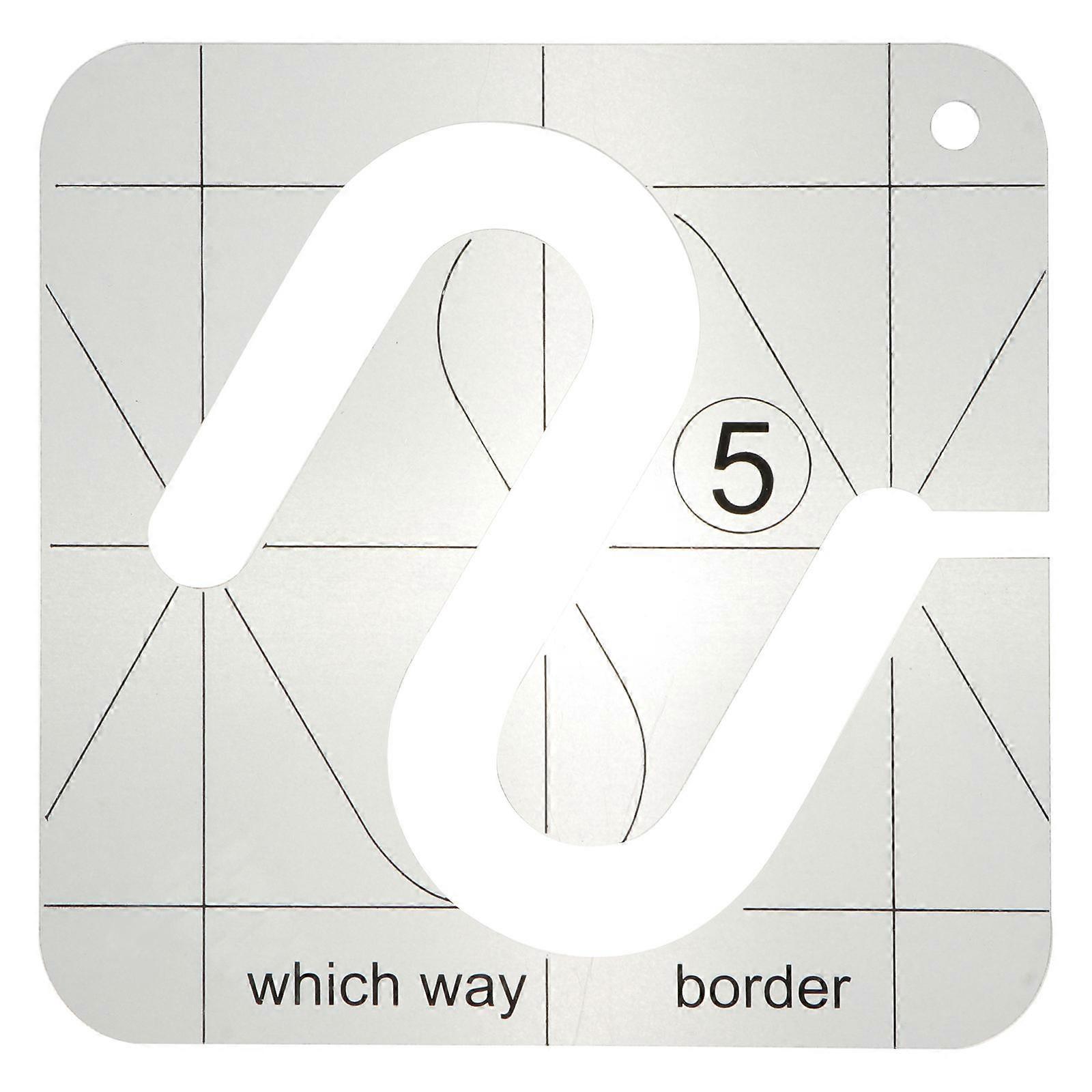 Quilting Ruler for DIY Use Made of Durable Acrylic with Hollow Design Multi Color 1pc