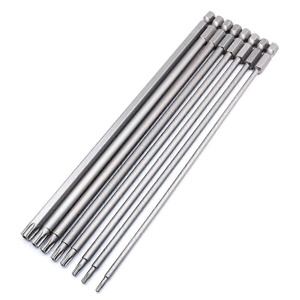 Screwdriver Bit Set Hex Handle 20cm Hollow Torx Screwdriver Bit Hex Shank T8T40 Precision Screw Tool