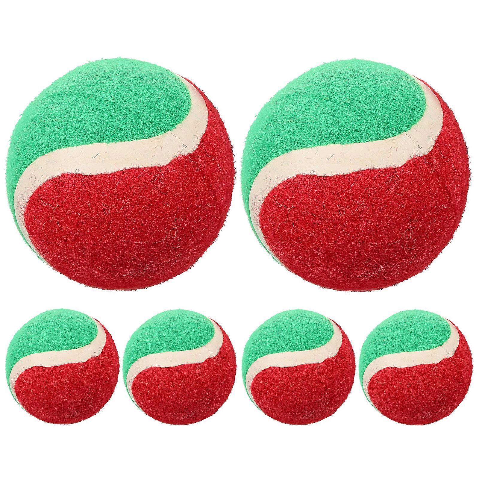 Bouncy Dog Chewing Ball 6Pcs Assorted Color Perfect For Indoor Play And Holiday Season