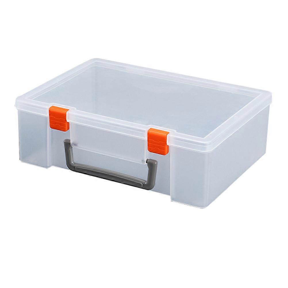 Plastic Storage Bins with Lids Hinged Case for Crayons Puzzles