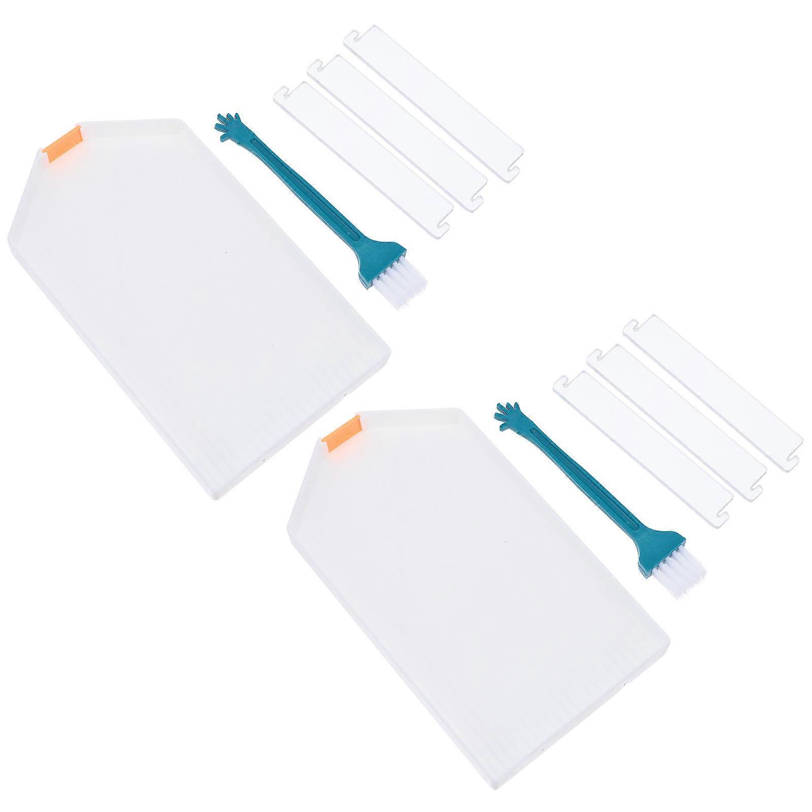 Diamond Art Kits Tray Shake to Arrange Diamonds For Nail Art Items Artists 8.4X15.4CM 2 Sets