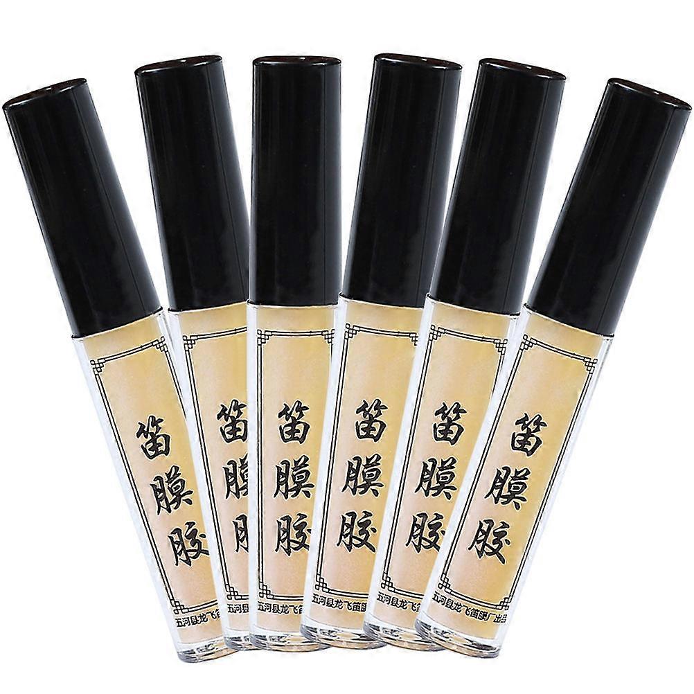 Flute Membrane Glue 6Pack Perfect For Flute Players Performance Practice 8.00X1.20X1.20Cm Assorted Color Repair Adhesive