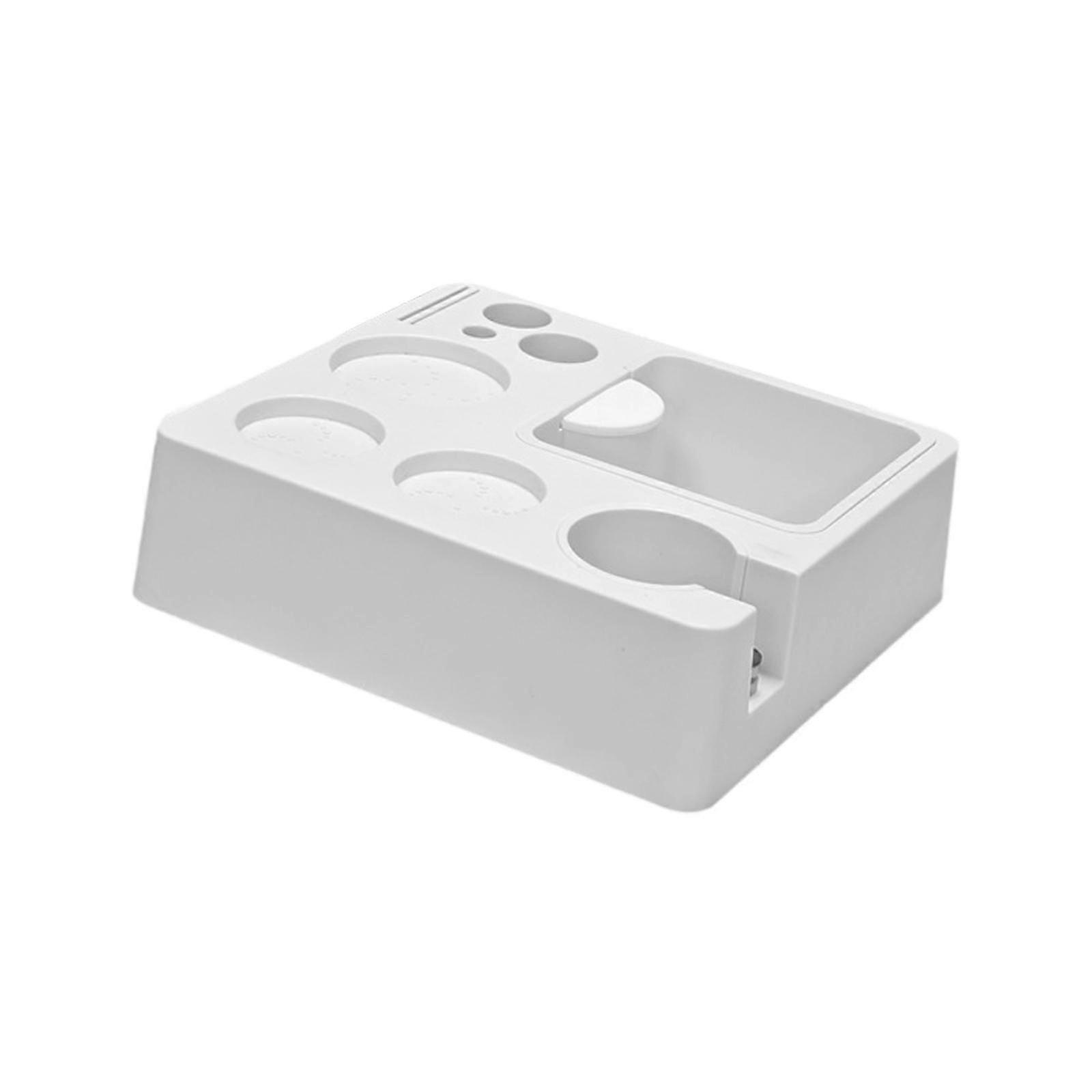 Espresso tamper organizer for coffee station with portafilter stand