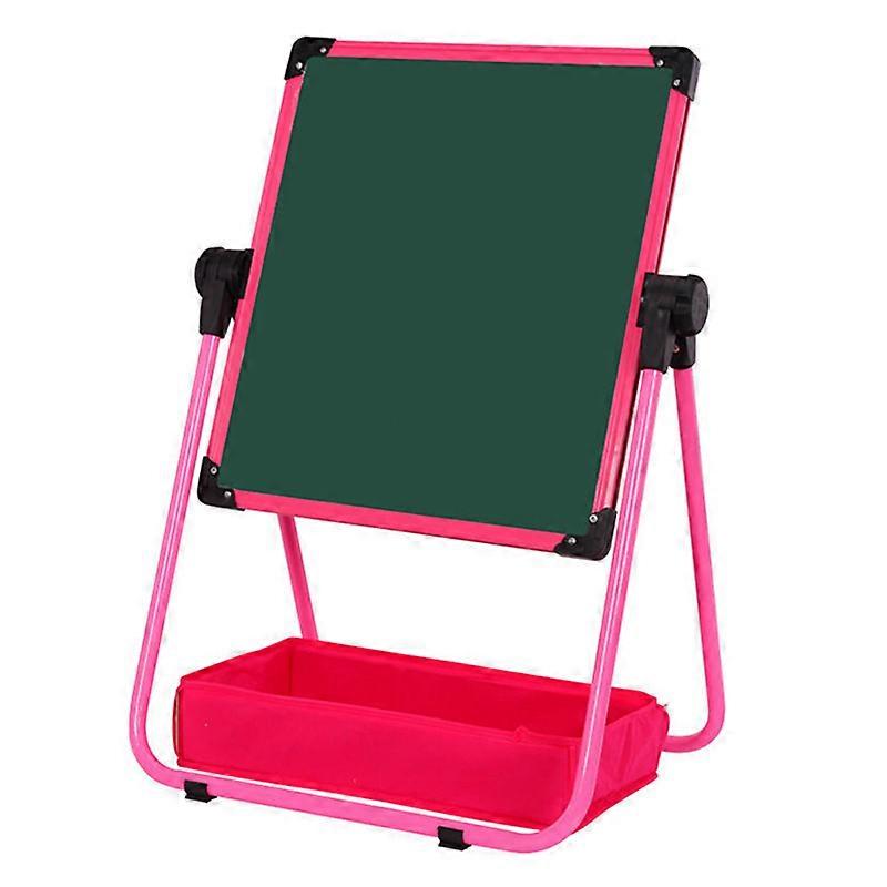 Kids Art Easel Standing Adjustable Double Sided Foldable Standing Magnetic Whiteboard for Children Pink