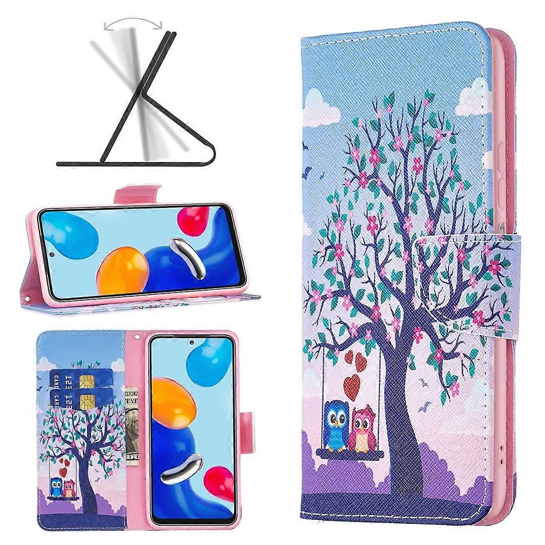 For Xiaomi Redmi Note 11 International Version Colored Drawing Leather Phone Case