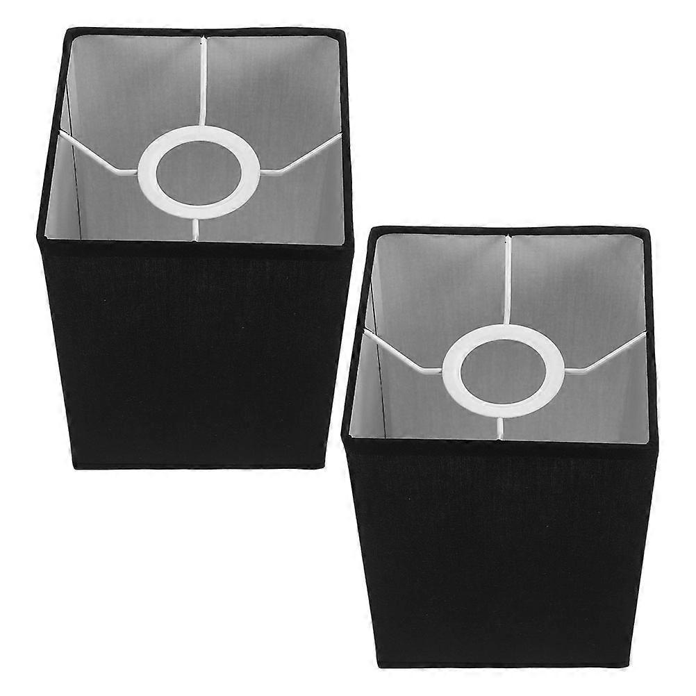 2pcs Square Fabric Lampshade for Indoor Lights – Sturdy, Easy to Install Replacement for Table Lamps, Adds Comfort to Any Room