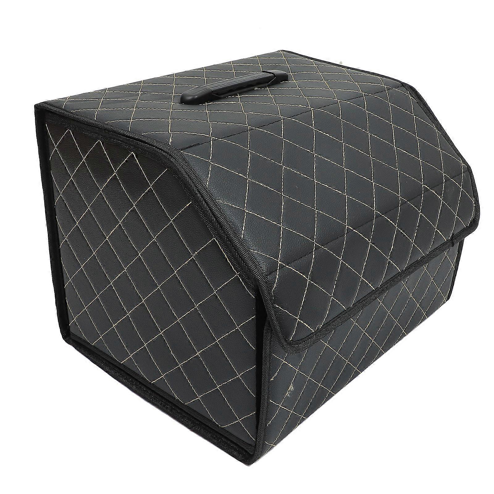 Elegant Car Cargo Box Designed For Car Owners In Black PU Offering Water-Resistant Protection 1Set