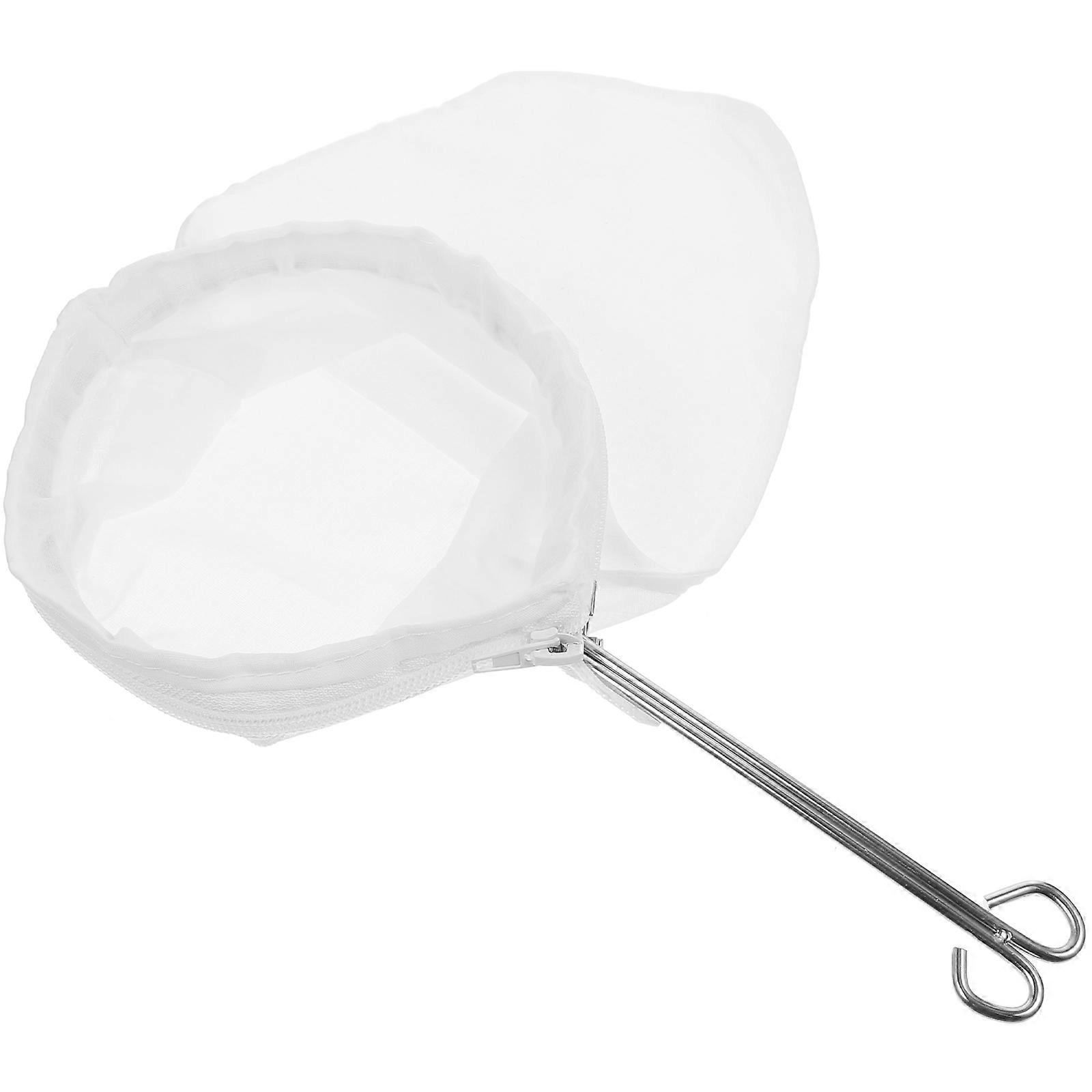 Reusable Coffee Strainer Bag with Stainless Steel Handle and Cotton Filter for Making Coffee 13cm Ring Size