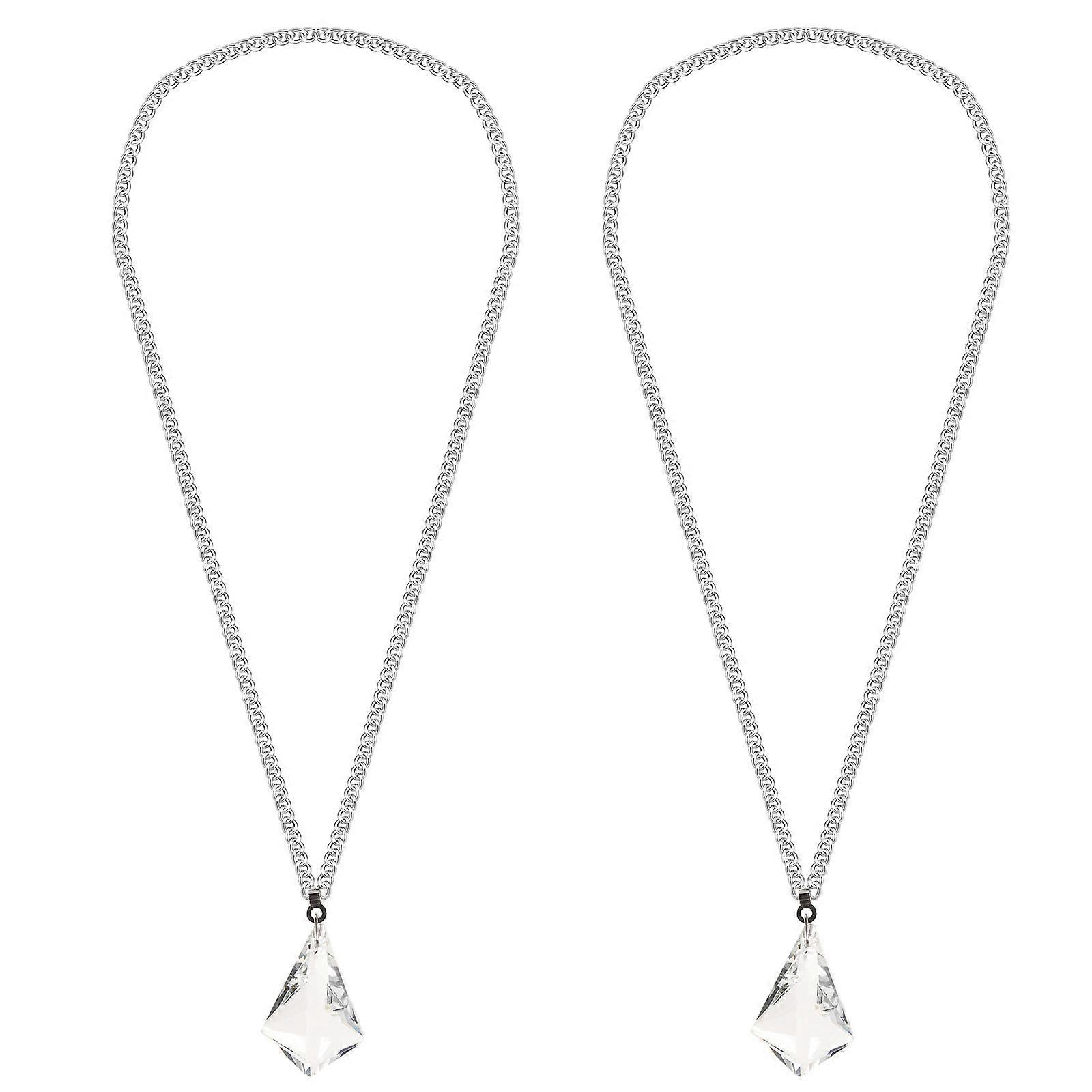 2Pcs Ceiling Fan Pull Chain Extension Silver Shell Shape Suitable For Curtain Decorations And Ceiling Decoration