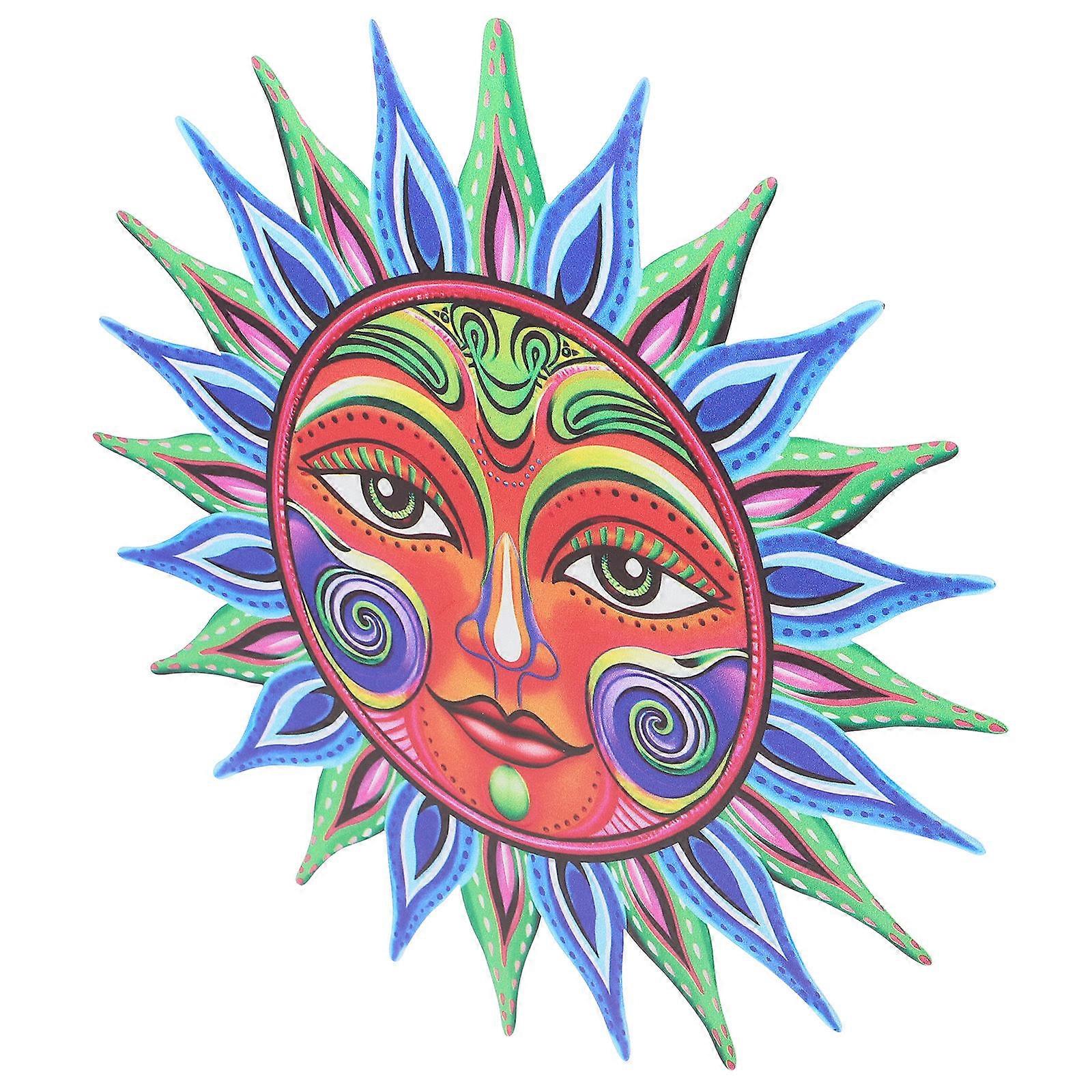 Delicate Sun Shape Wall Ornament Kitchen Decoration Red Iron 1Pcs