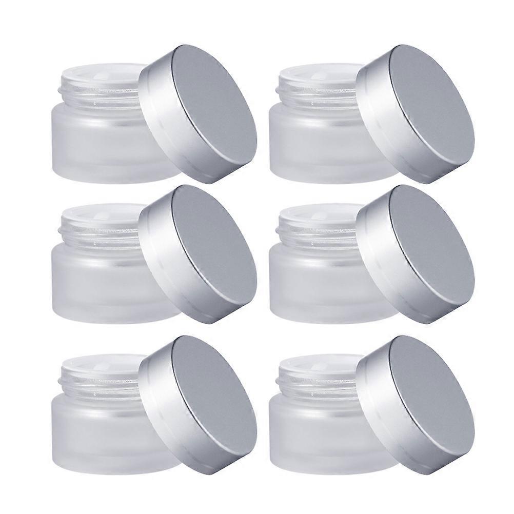 10pcs Frosted Glass Cream Bottles Durable Cosmetic Containers for Ointments, Lotions, and Creams Travel Friendly Toiletry Storage