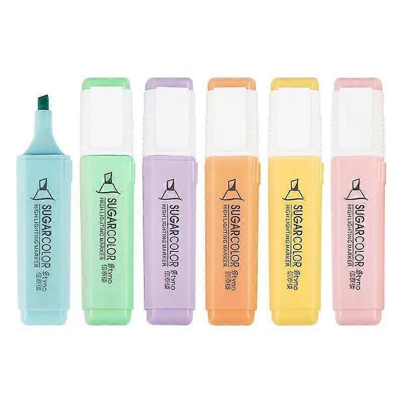 Curved Highlighter Set, Ergonomic Fluorescent Markers, Fine Bold Tips, Quick Drying Ink, Smudge-proof Multicolor for Office and Students